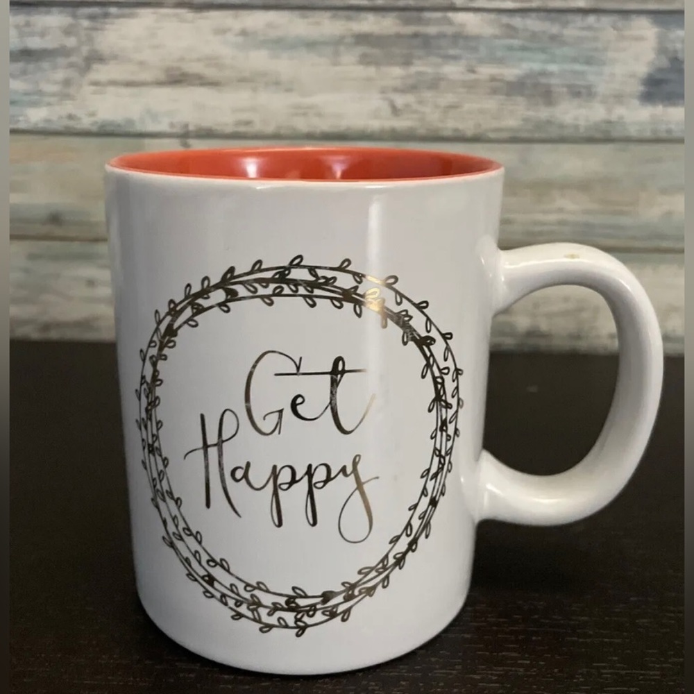 Get Happy/Stay Happy Ceramic Coffee Mug